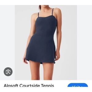 Alo Alsoft Courtside Tennis Dress in Navy Blue
